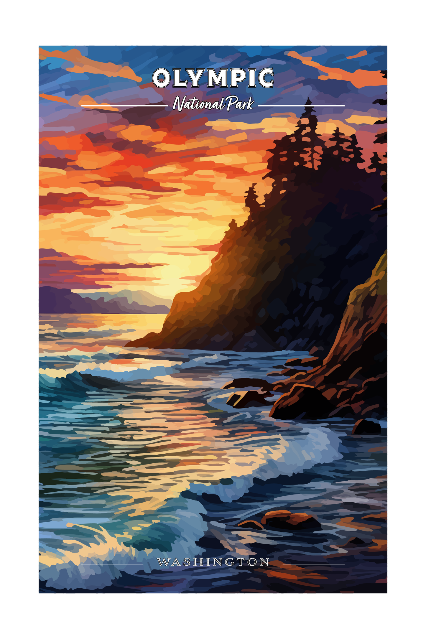 Olympic National Park Poster