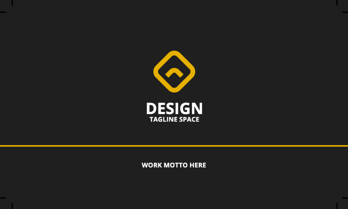 Minimal Black and Yellow Business Card