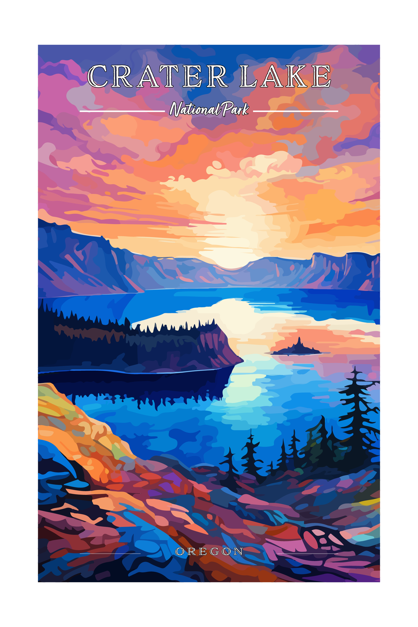Crater Lake National Park Poster