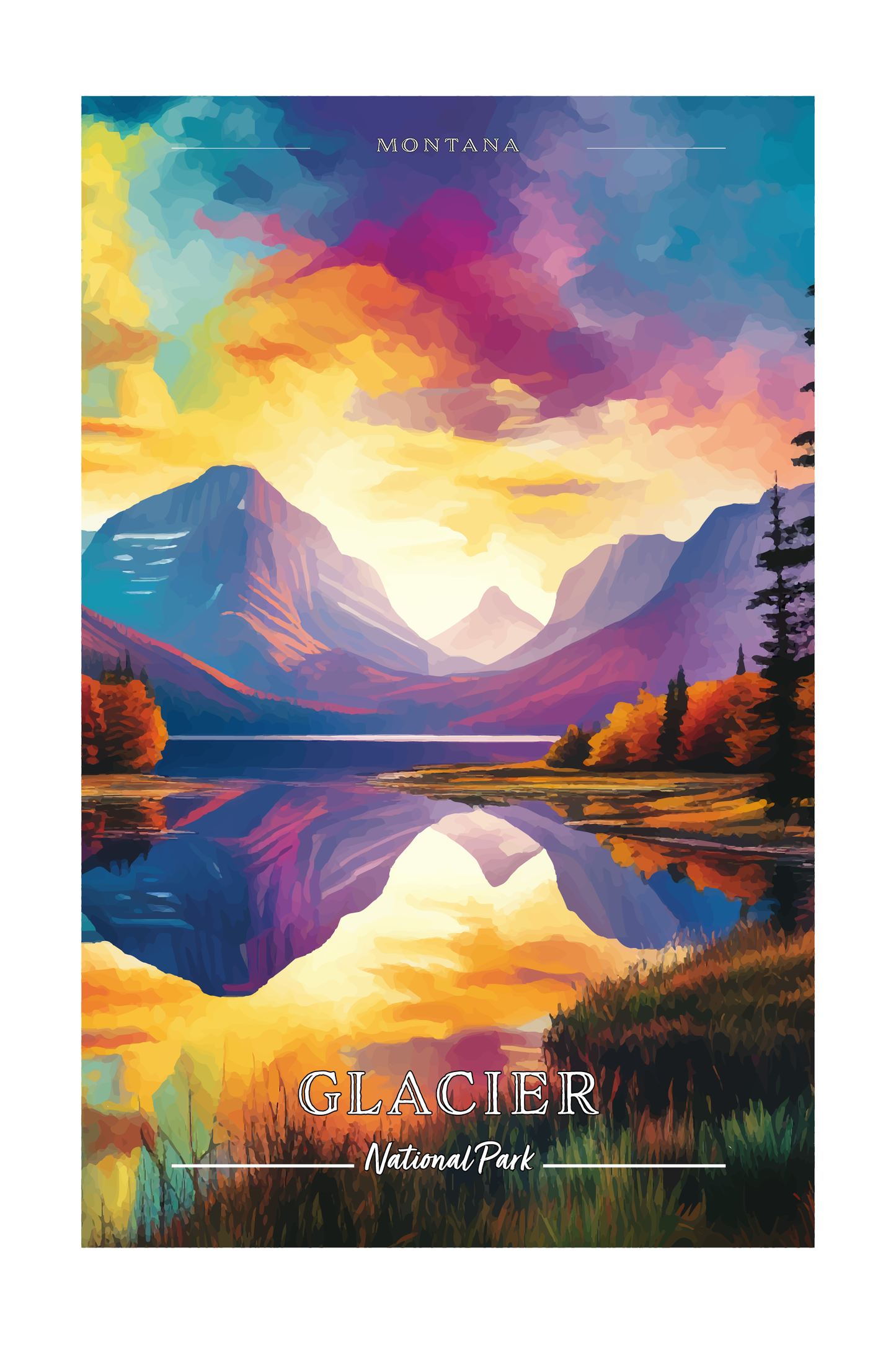 Glacier National Park Poster