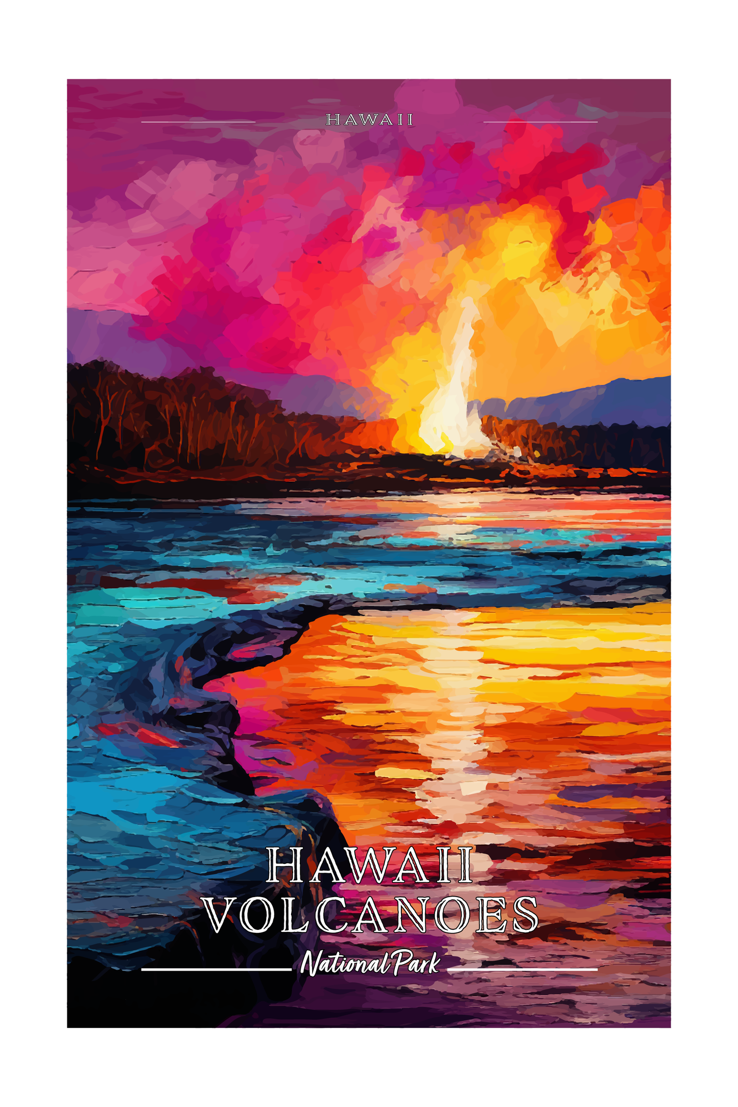 Hawaii Volcanoes National Park Poster