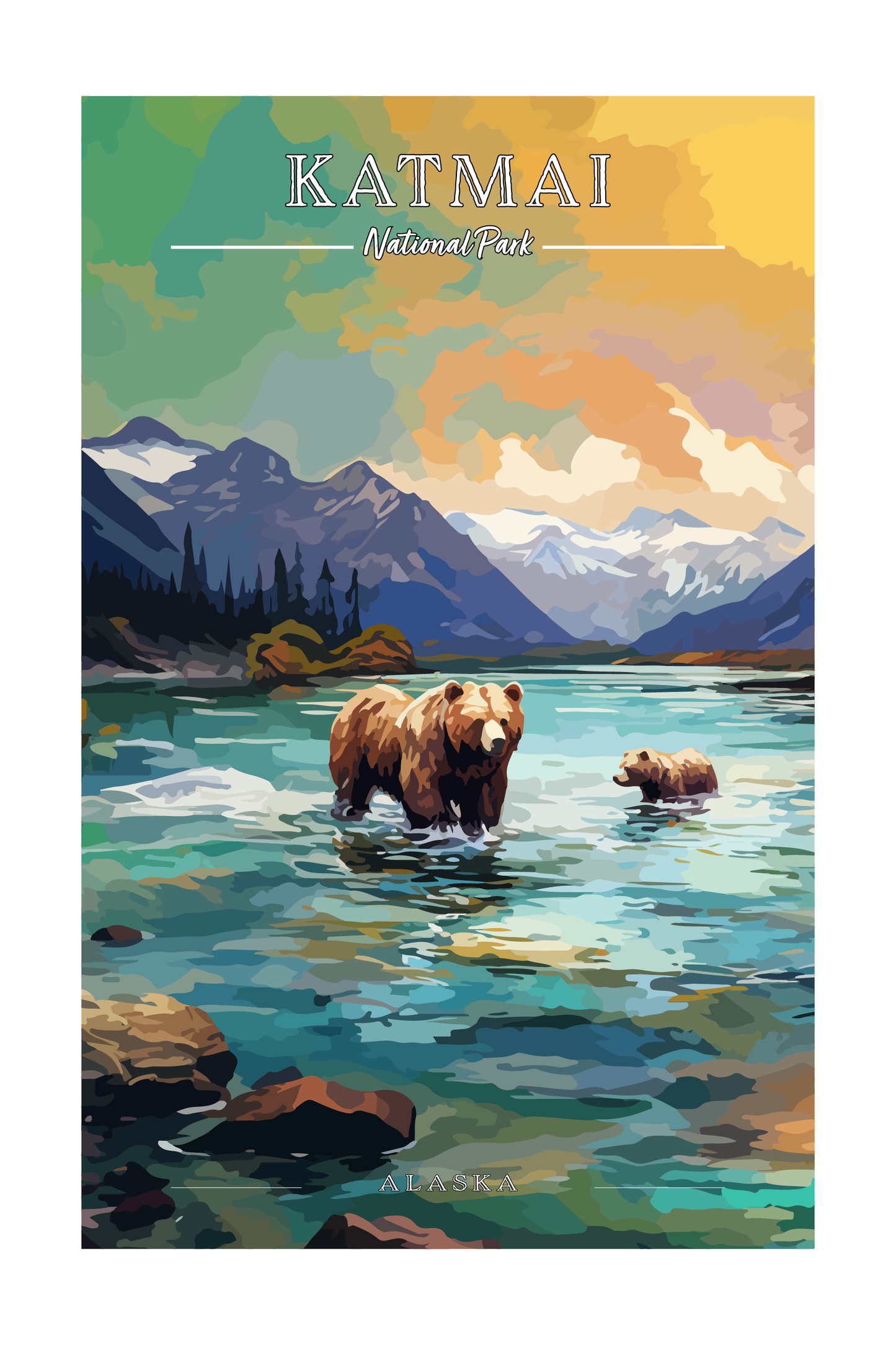 Katmai National Park Poster