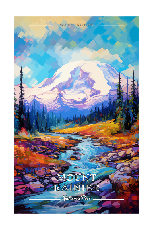 Mount Rainier National Park Poster