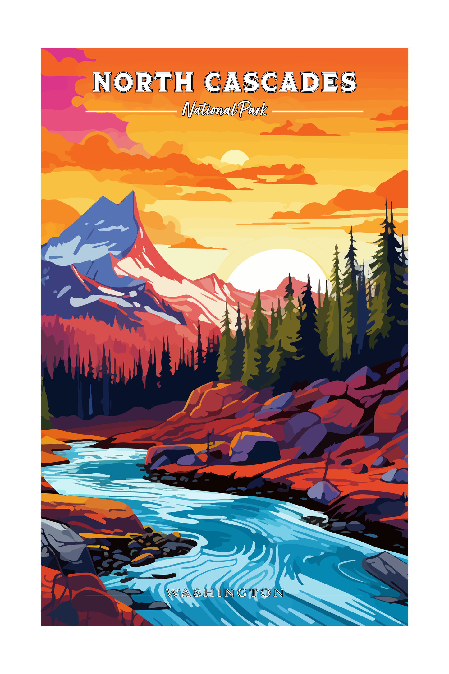 North Cascades National Park Poster