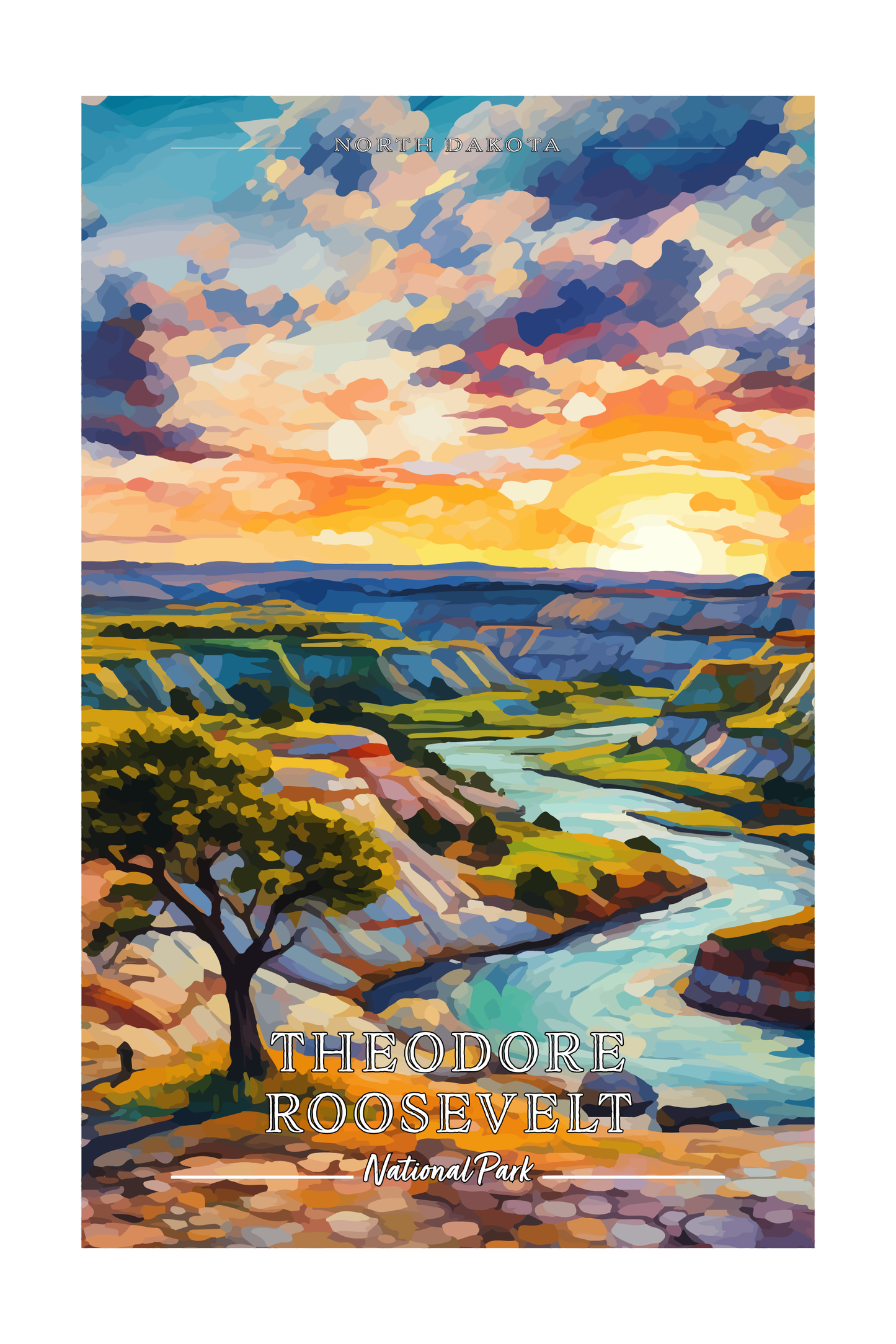 Theodore Roosevelt National Park Poster