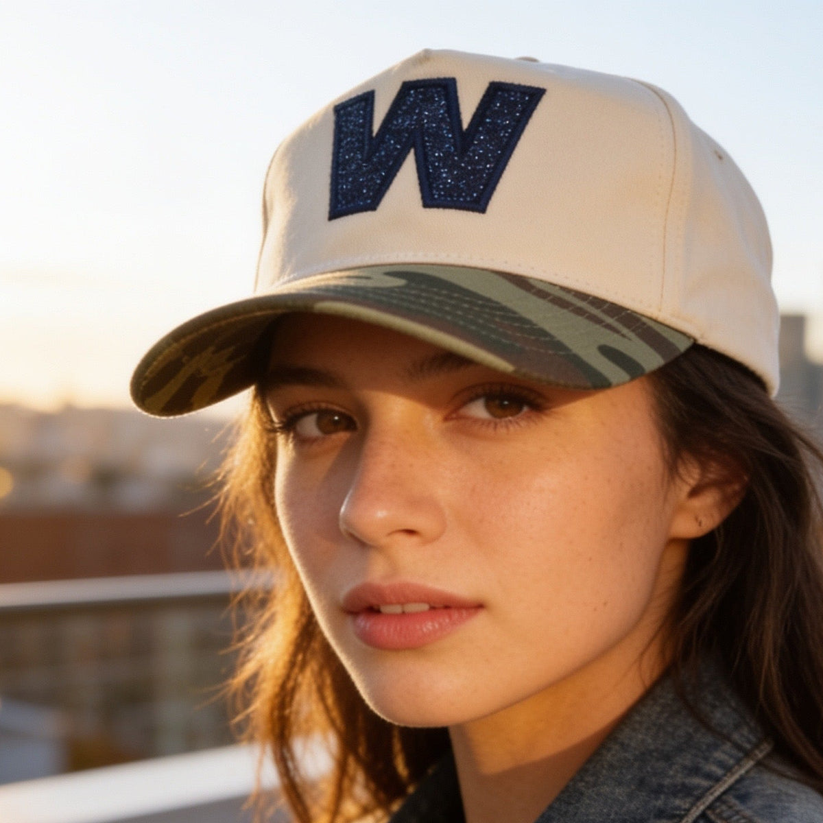 Custom Varsity Letter Glitter Cap