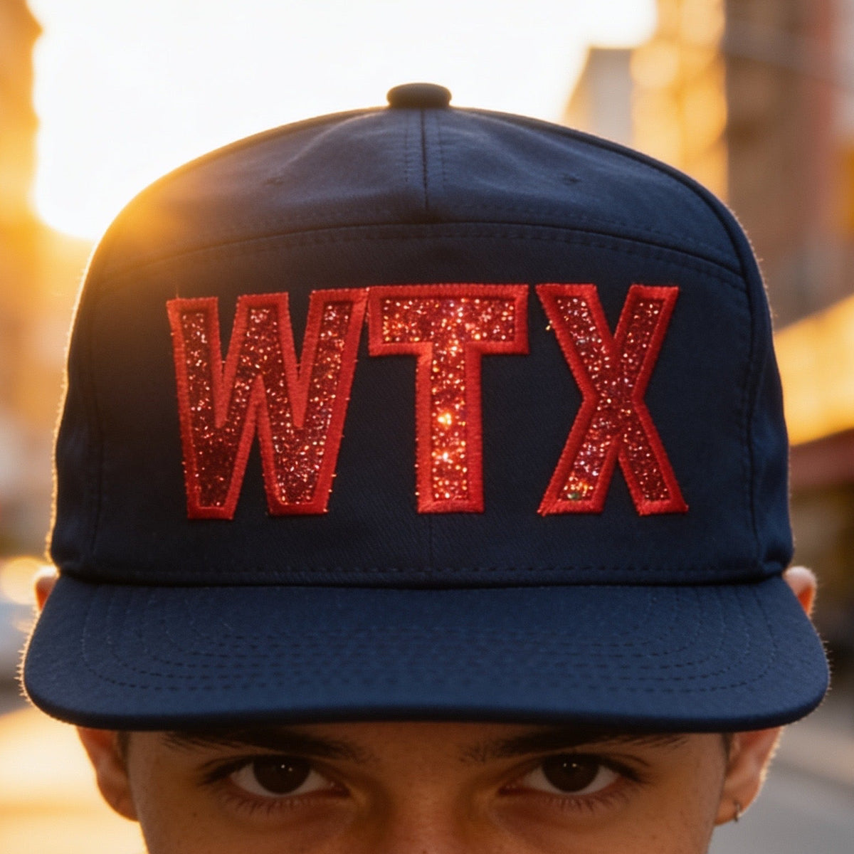 Custom Rep Your City Glitter Cap
