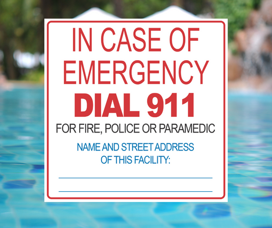 State-Required Pool Signs – "In Case of Emergency" - Texas Edition